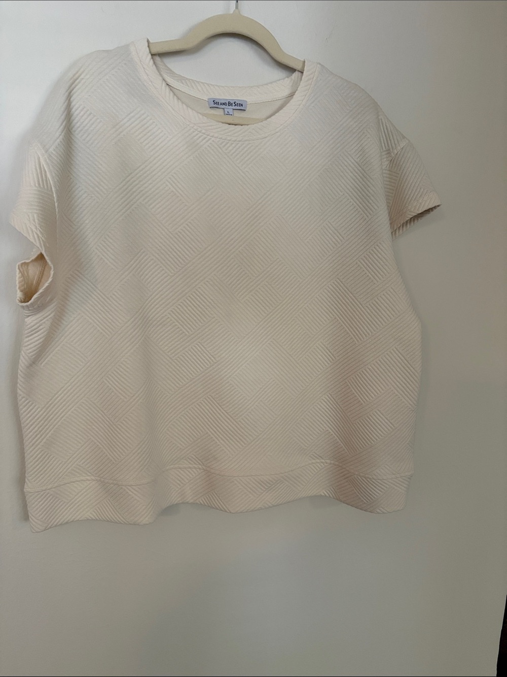 Knit Top & Drawstring Shorts Set - Cream - Picture 3 of 6